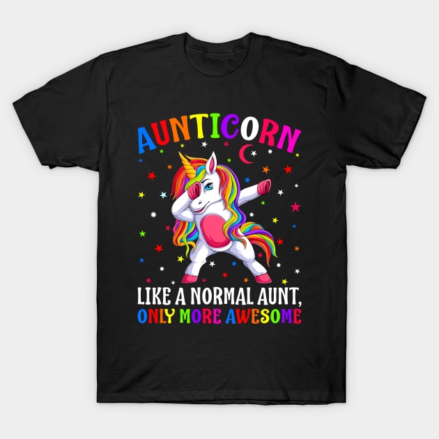 Aunticorn Like A Normal Aunt Only More Awesome Unicorn T-Shirt by eyelashget